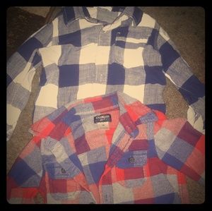 Boys lot of 2 long sleeve button ups